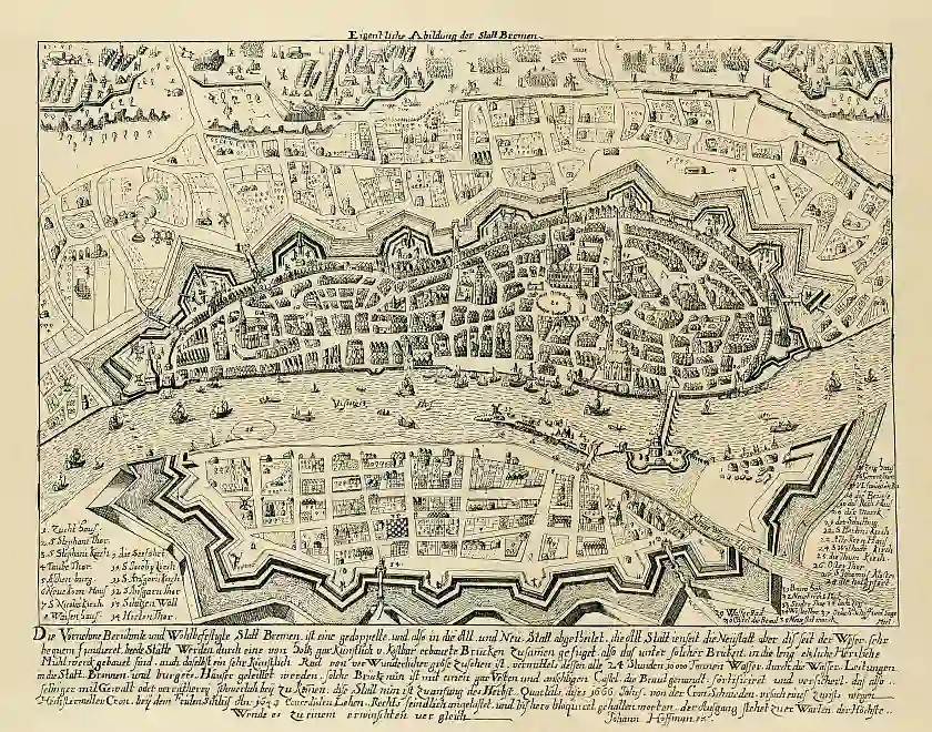 Bremen-Plan aus dem Jahr 1666