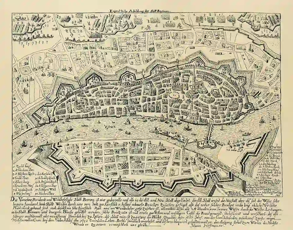 Bremen-Plan aus dem Jahr 1666