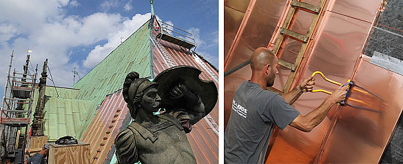 22. Juni 2016: Stück für Stück schreitet die Sanierung voran und die Baufachleute haben mit den ersten Arbeiten auf der Marktplatzseite begonnen.