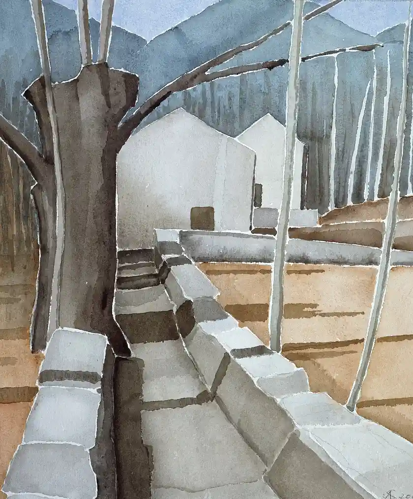 Aquarell von Anna Grass