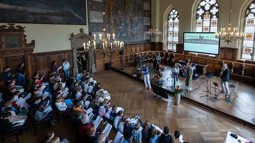 Impression vom Mitsingfest Bremen so frei - ein Fest in 11 Liedern von 2025