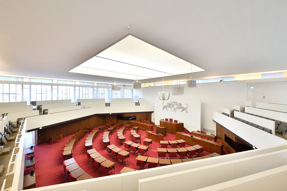 Blick in den Plenarsaal der Bremischen Bürgerschaft