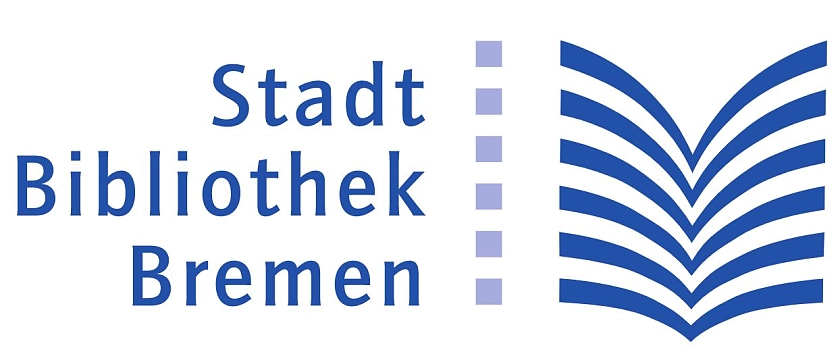Logo der Stadtbibliothek Bremen. Die Stadtbibliothek sichert und vermittelt aktiv den Zugang zum kulturellen Erbe der Menschheit 