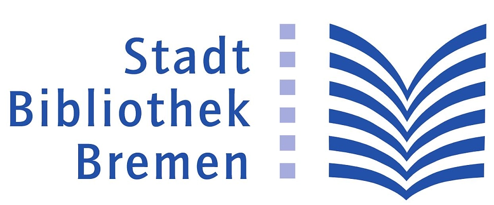 Logo der Stadtbibliothek Bremen. Die Stadtbibliothek sichert und vermittelt aktiv den Zugang zum kulturellen Erbe der Menschheit 