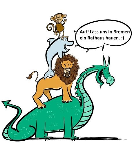 Illustration aus Die Wanderer aus dem Ratskeller zu Bremen