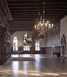 Blick in die obere Halle des Bremer Rathauses