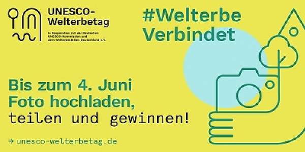 Logo des Fotowettbewerbs der UNESCO #WelterbeVerbindet