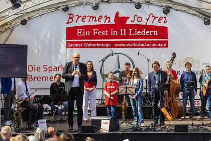 Bürgermeister Bovenschulte eröffnet die Bremer Welterbetage. 
