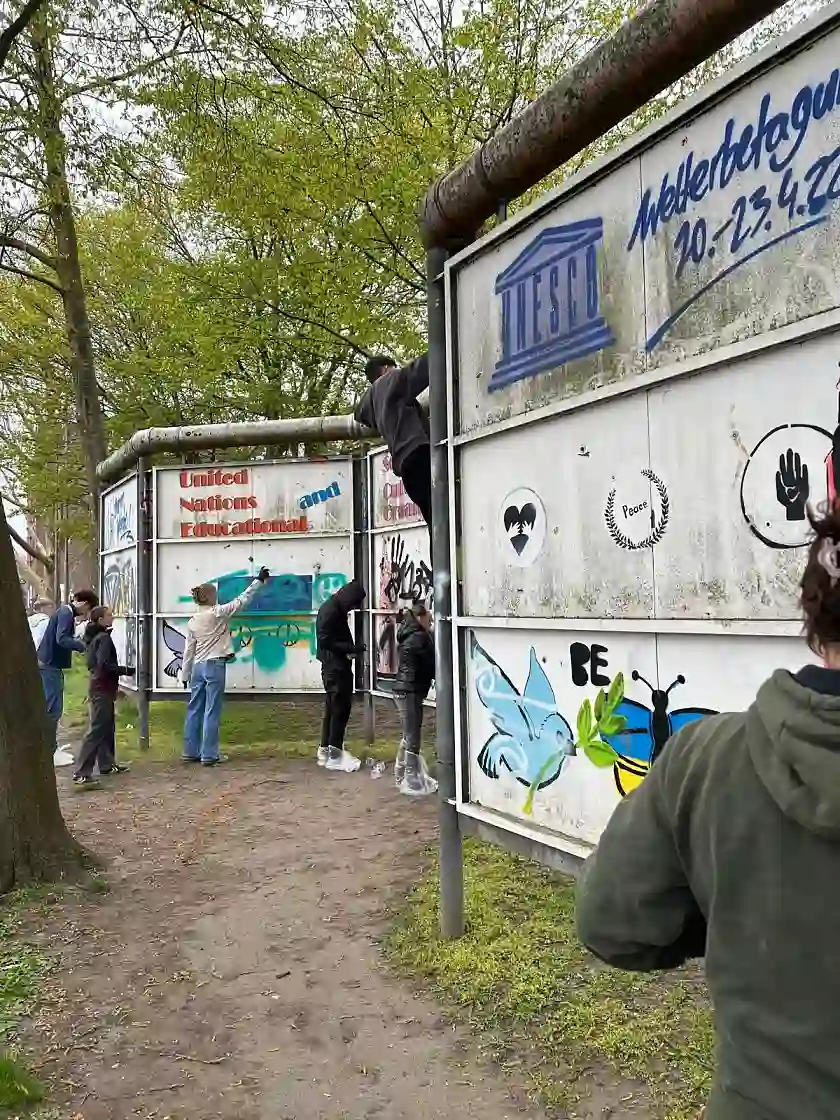 Kreative Wandmalerei am Osterdeich